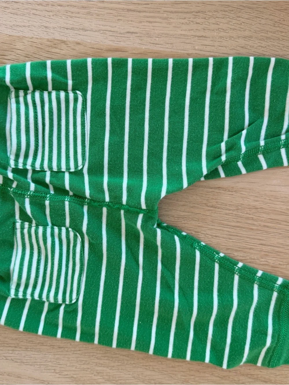 Hanna Andersson Green and White Striped Baby Long Sleeve Onesie + Pants Set 3-6M - Picture 7 of 7